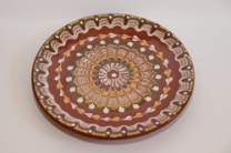 Керамическая тарелка 25 см троянский узор