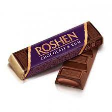 Chocolate BAR Roshen Dark filling Rum 43g. 30 pcs./box