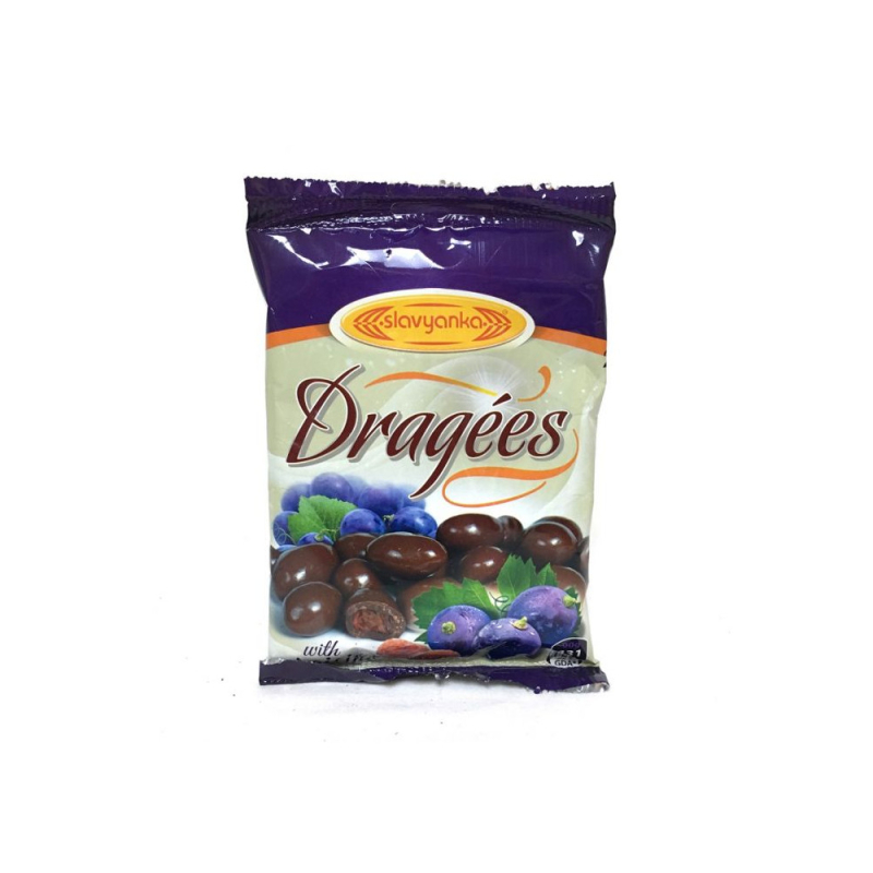 Slavyanka Dragee Choco Raisin 90g/50 pcs.