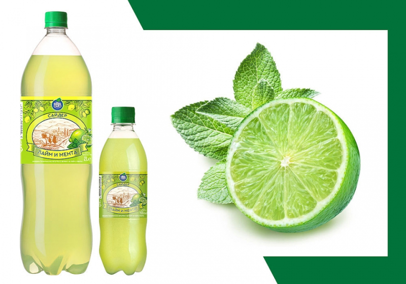 BBB Lime/Mint 2 l Carbonated drink 6 pcs/stack