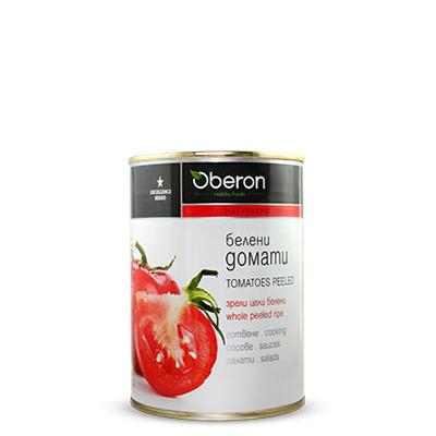 Oberon domatesleri bütün soyulmuş 400g. kutu 24 adet/istif