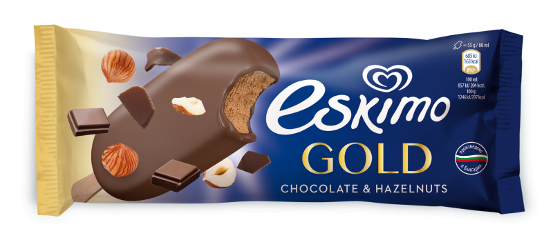 Шоколад Eskimo Gold с лесным орехом 75г. 25 шт./ящ.