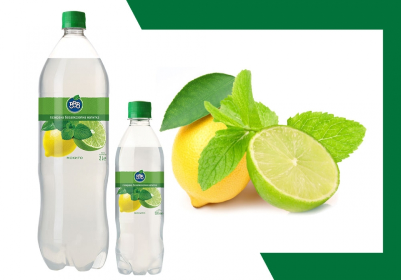 BBB Mojito 2 l Carbonated drink 6 pcs/stack