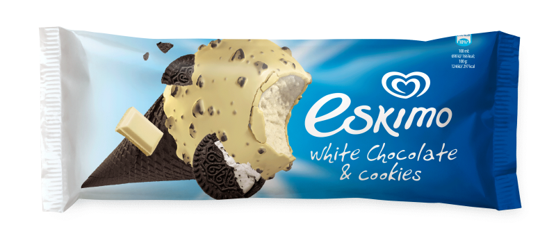 Eskimo Bol-Kon schwarze Kekse .70g. 30 Stück/Karton