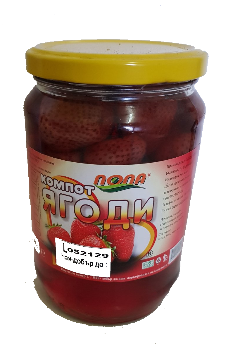 Popa Strawberry Compote 680 g 12 pcs./stack