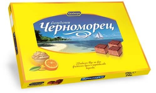 Chocolate candies Chernomorets medium 172 g. 24 pcs./box