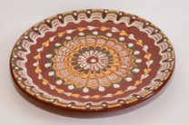 Керамическая тарелка 30 см троянский узор