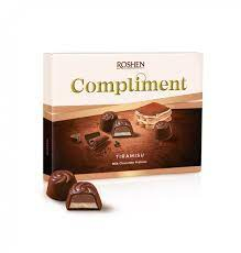 Chocolate candies Roshen Compliment Tiramisu 120g. 10 pcs./case